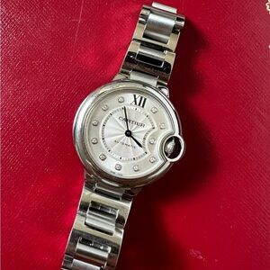 Cartier Silver and White Women's Watch